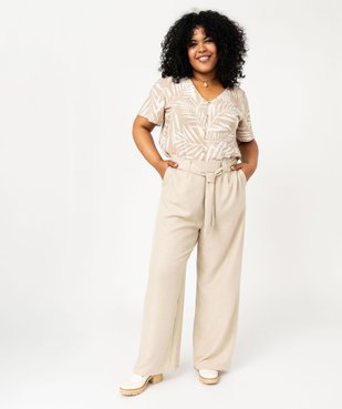 Pantalon fluide coupe large femme grande taille vue5 - GEMO (G TAILLE) - GEMO