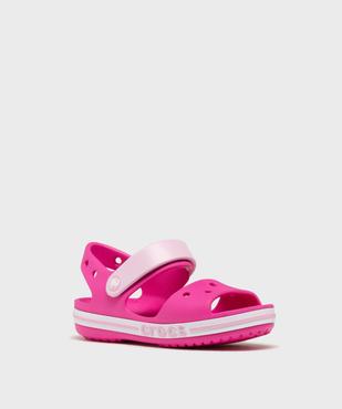 Sandales de plage fermeture scratch fille - Crocs vue2 - CROCS - GEMO