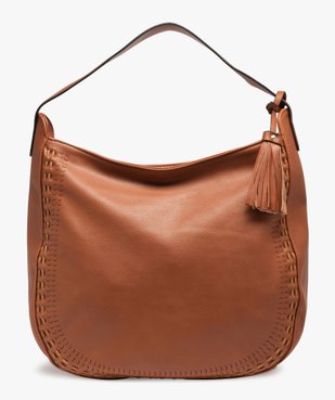 Sac femme avec lacets sur l’avant et pampille amovible vue1 - GEMO (ACCESS) - GEMO