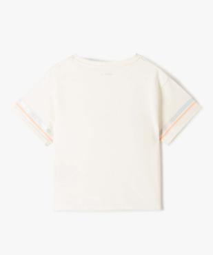 Tee-shirt fille oversize à manches courtes et motif irisé vue4 - GEMO (ENFANT) - GEMO