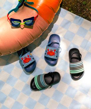 Mules de plage à bride multicolore avec élastique garçon vue7 - GEMO (PLAGE) - GEMO