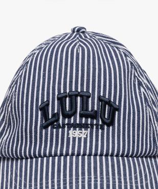 Casquette rayée avec inscription brodée garçon - LuluCastagnette vue2 - LULUCASTAGNETTE - GEMO