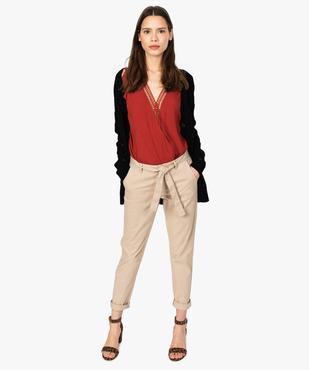 Gilet femme à grosse maille ajourée en mohair vue5 - GEMO(FEMME PAP) - GEMO