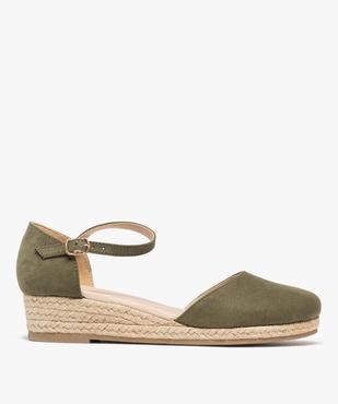 Chaussures en suédine à talon compensé en corde femme vue1 - VALENTINA BALDA - GEMO