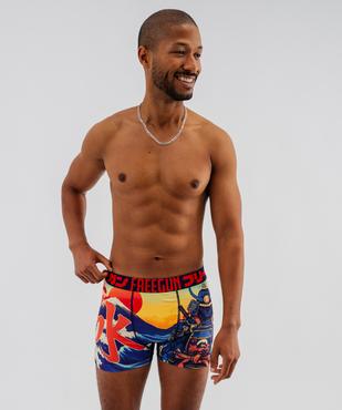 Boxer imprimé en microfibre homme - Freegun vue3 - FREEGUN - GEMO