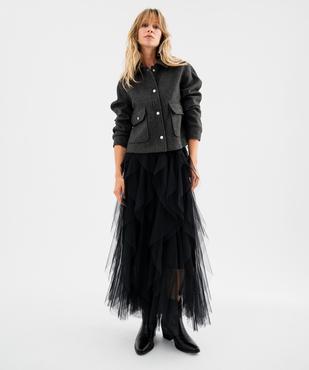 Jupe longue en tulle avec ceinture élastique femme  vue12 - GEMO(FEMME PAP) - GEMO