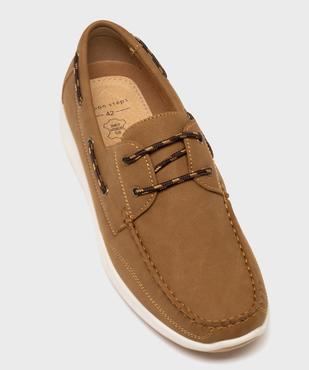 Chaussures bateau à lacets et semelle intérieure cuir vue6 - URBAN STEPS - GEMO