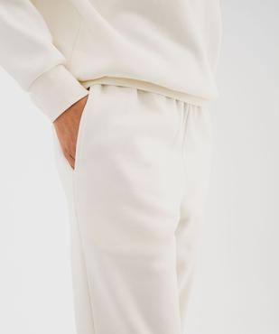 Pantalon de jogging en molleton uni à taille élastiquée femme vue2 - GEMO 4G FEMME - GEMO