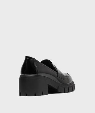 Mocassins vernis sur semelle crantée et talon bloc femme - 5 Miles vue4 - 5 MILES - GEMO