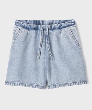Short en jean ample à taille élastiquée fille vue1 - GEMO (JUNIOR) - GEMO