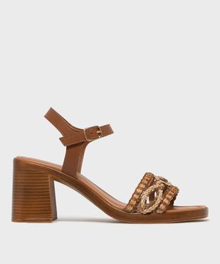 Sandales à talon avec brides tressées femme - Follow Me vue1 - FOLLOW ME - GEMO