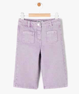 Pantalon large en toile denim bébé fille vue1 - GEMO(BEBE DEBT) - GEMO