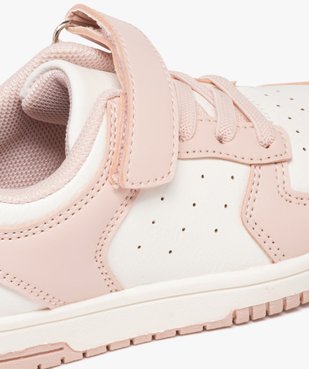 Baskets fille bicolores à scratch et lacets style rétro vue6 - GEMO 4G FILLE - GEMO
