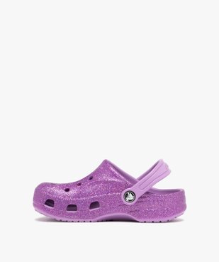 Sabots souples fille dessus perforé Baya Glitter - Crocs vue3 - CROCS - GEMO