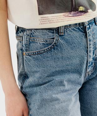 Jean wide leg taille haute femme vue2 - GEMO 4G FEMME - GEMO