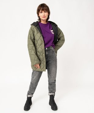 Manteau à capuche matelassé femme vue6 - GEMO 4G FEMME - GEMO