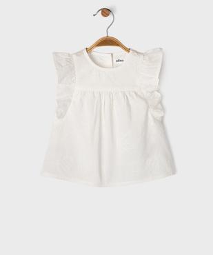 Blouse brodée avec volants sur les épaules bébé fille vue2 - GEMO(BEBE DEBT) - GEMO