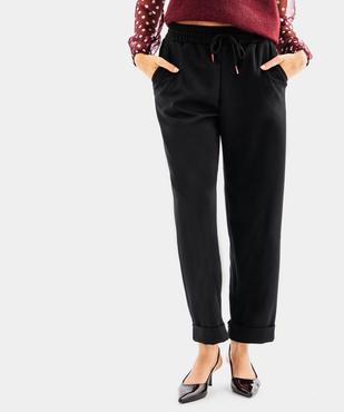 Pantalon fluide carrot femme vue1 - GEMO(FEMME PAP) - GEMO
