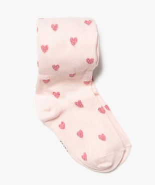 Collants chauds à motifs cœurs fille vue1 - GEMO 4G FILLE - GEMO