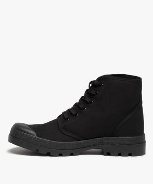 Baskets homme montantes en toile et semelle crantée vue3 - GEMO (CASUAL) - GEMO