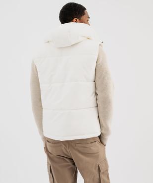 Doudoune sans manches à capuche doublée polaire homme vue4 - GEMO 4G HOMME - GEMO