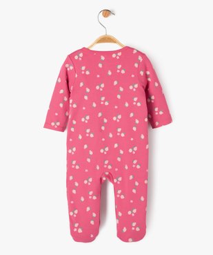Pyjama dors-bien imprimé en coton fermeture devant bébé fille vue3 - GEMO 4G BEBE - GEMO