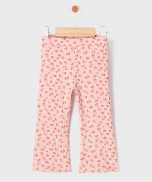 Pantalon flare en maille côtelée bébé fille vue1 - GEMO 4G BEBE - GEMO