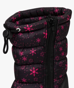 Après-ski fille fourrés et à motifs avec zip vue6 - ATHLETIC - GEMO