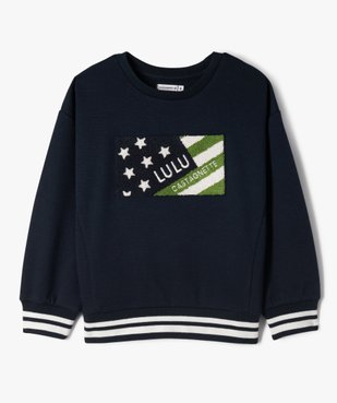 Sweat en molleton piqué imprimé garçon - LuluCastagnette vue2 - LULUCASTAGNETTE - GEMO