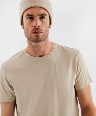 Tee-shirt manches courtes col rond en coton homme vue2 - GEMO 4G HOMME - GEMO