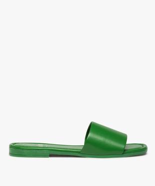 Mules femme unies à talon plat et bride droite vue4 - GEMO (CASUAL) - GEMO