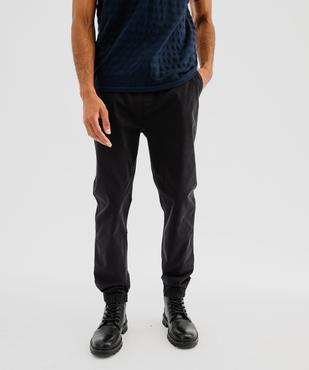 Pantalon jogger en toile de coton homme vue1 - GEMO 4G HOMME - GEMO