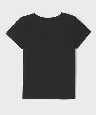 Tee-shirt manches courtes et col rond fille vue3 - GEMO 4G FILLE - GEMO