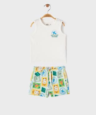 Ensemble 2 pièces bébé garçon - Débardeur et short vue1 - GEMO 4G BEBE - GEMO