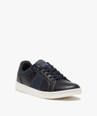Baskets homme unies en toile et matière lisse – Lee Cooper vue2 - LEE COOPER - GEMO