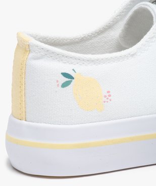 Baskets fille en toile à bout renforcé fermeture lacet et scratch vue6 - GEMO 4G FILLE - GEMO