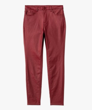 Pantalon skinny enduit push-up taille haute femme vue4 - GEMO 4G FEMME - GEMO
