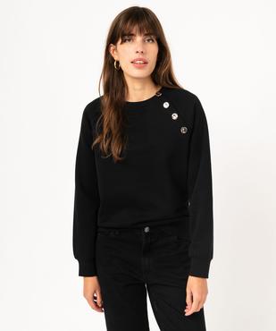 Sweat molletonné avec boutons fantaisie femme vue1 - GEMO(FEMME PAP) - GEMO