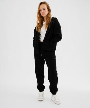 Sweat zippée à capuche en molleton femme vue1 - GEMO 4G FEMME - GEMO