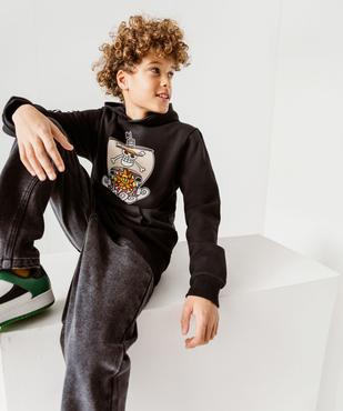 Sweat à capuche avec motif manga garçon - One Piece vue7 - ONE PIECE - GEMO