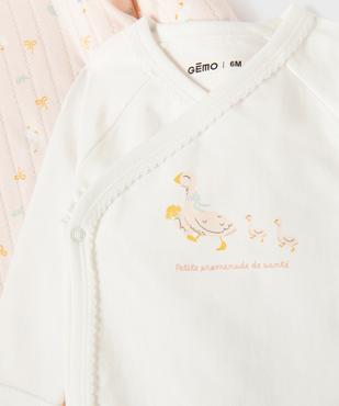 Ensemble 3 pièces bavoir, body et pyjama bébé vue2 - GEMO(BB COUCHE) - GEMO