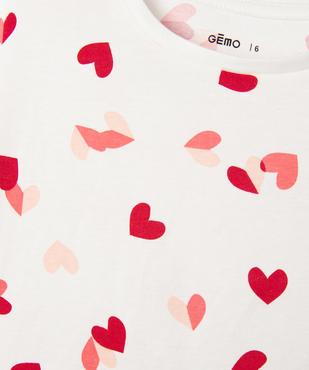 Tee-shirt manches courtes loose imprimé fille vue2 - GEMO (ENFANT) - GEMO