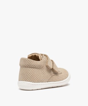 Baskets premiers pas bébé fille dessus cuir à pois – NA! vue4 - NA! - GEMO