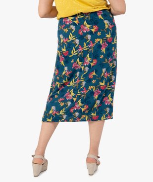 Jupe femme grande taille portefeuille à motifs fleuris vue3 - GEMO (G TAILLE) - GEMO