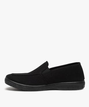 Chaussons homme unis en toile vue3 - GEMO(HOMWR HOM) - GEMO