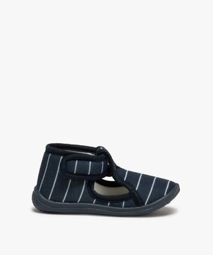 Chaussons bébé garçon en jersey fermeture scratch vue1 - GEMO 4G BEBE - GEMO