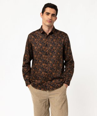 Chemise manches longues imprimée coupe droitie homme vue2 - GEMO (HOMME) - GEMO