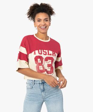 Tee-shirt femme court à manches courtes – Camps United vue1 - CAMPS UNITED - GEMO