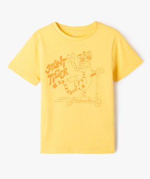 Tee-shirt à manches courtes avec motif animalier garçon vue1 - GEMO (ENFANT) - GEMO