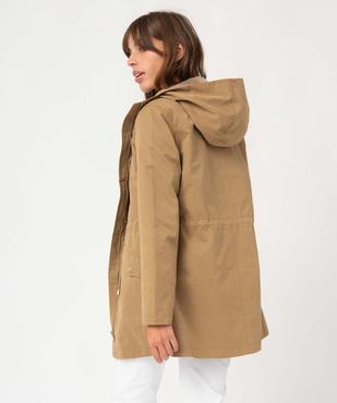 Trench à capuche avec boutons métalliques femme vue3 - GEMO(FEMME PAP) - GEMO
